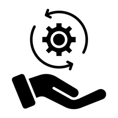 Process Management Vector Glyph Icon Design