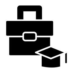 Internship Vector Glyph Icon Design