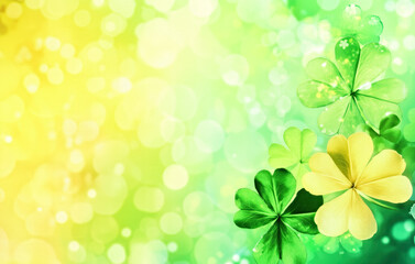 St. Patrick's Day Clover Shamrock Background