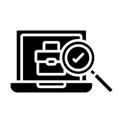 Job Portal Vector Glyph Icon Design