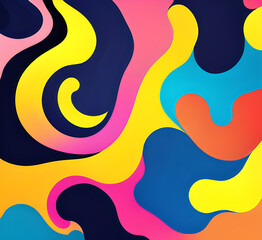 Abstract neon background color led artificial intelligence, bright colorful splashes, modern futuristic texture, canvas for background, Generative AI