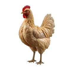 Fototapeta premium Creamy Hen: A Detailed Portrait in Soft Lighting