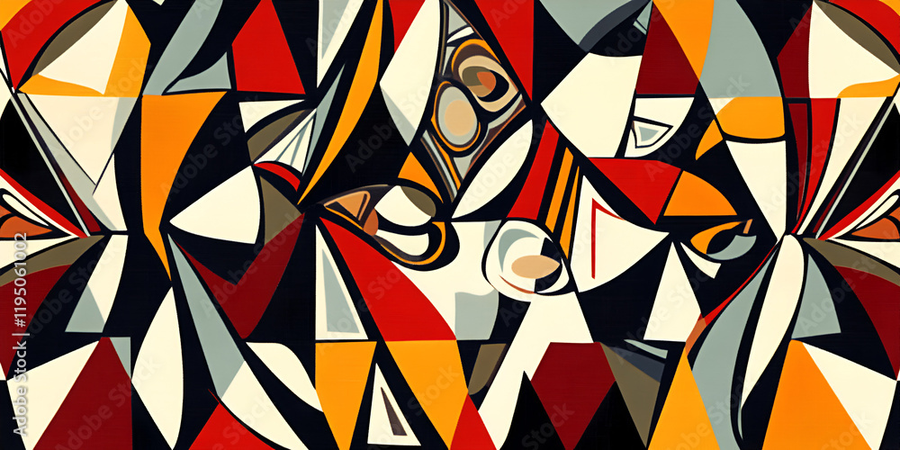 Poster abstract geometric design: a bold and dynamic abstract pattern featuring a mesmerizing interplay of 