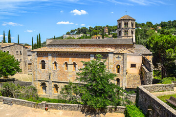 Monestir de Sant Pere de Galligants (Sant Pere de Galligants), Benedictine abbey, currently home to the Archaeological Museum of Catalonia, Girona, Spain.