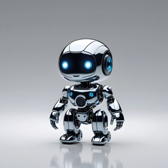 Cute Mini ai robot isolated