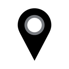 Map pointer icon, GPS location symbol, Maps pin, Location map sign on transparent background