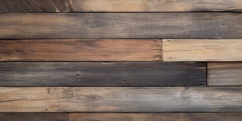 Rustic wooden background showcasing various shades of brown and gray with a textured surface and ample copy space for design purposes