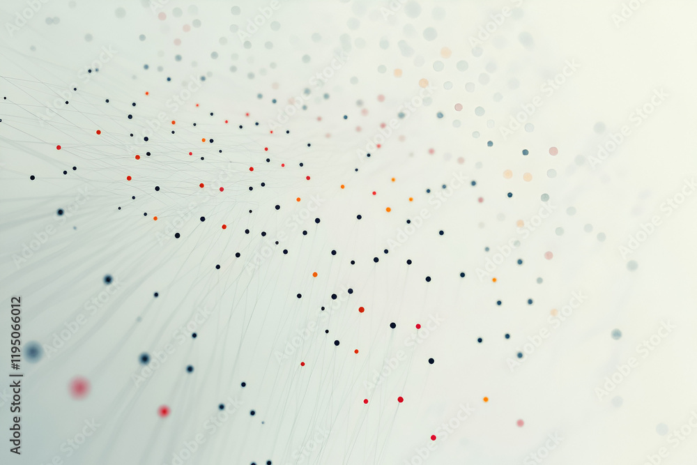 Poster abstract data stream: a mesmerizing abstract image featuring a dynamic stream of data points in vary