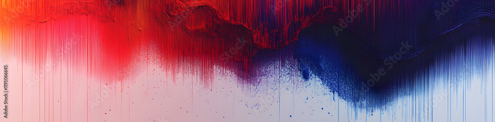 Aufkleber abstract color flow: an abstract painting with vertical lines of color, red, yellow, and blue blendi