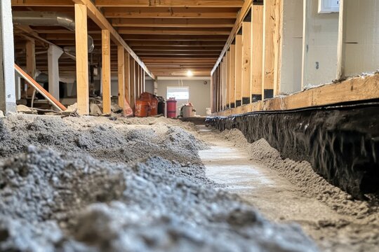 Basement Foundation Construction in Progress