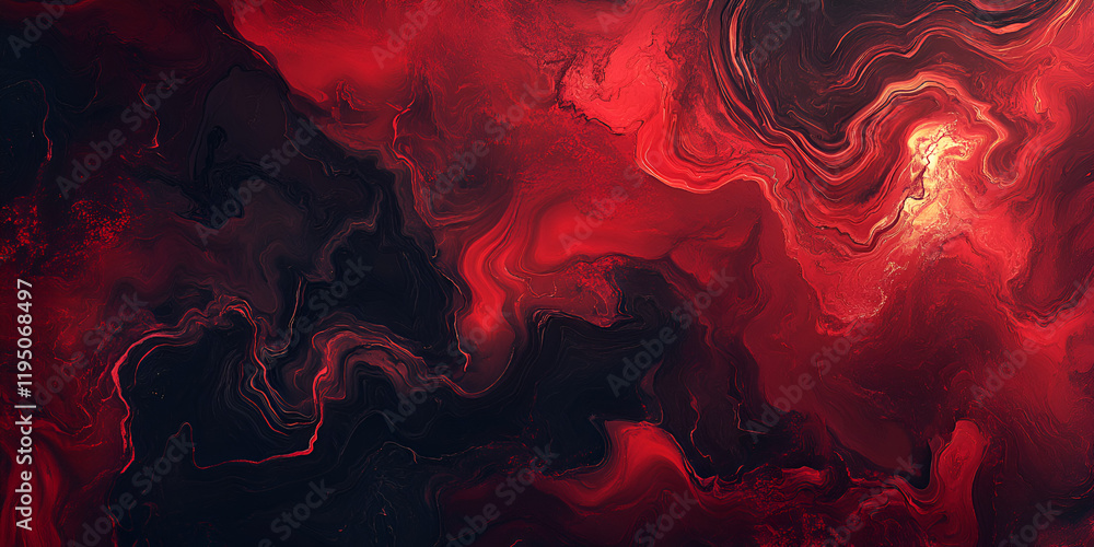 Poster abstract crimson swirl: a captivating abstract background featuring a vibrant swirl of crimson and b