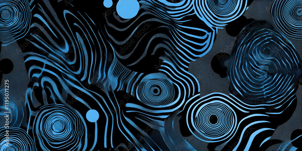 Poster abstract swirling patterns: hypnotic, abstract artwork featuring swirling, concentric patterns in sh