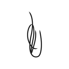 Modern scribble abstract line vector element. black symbol shape design print