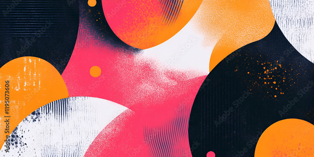Poster abstract dynamic forms: an explosion of vibrant color and dynamic shapes creates a visually arrestin