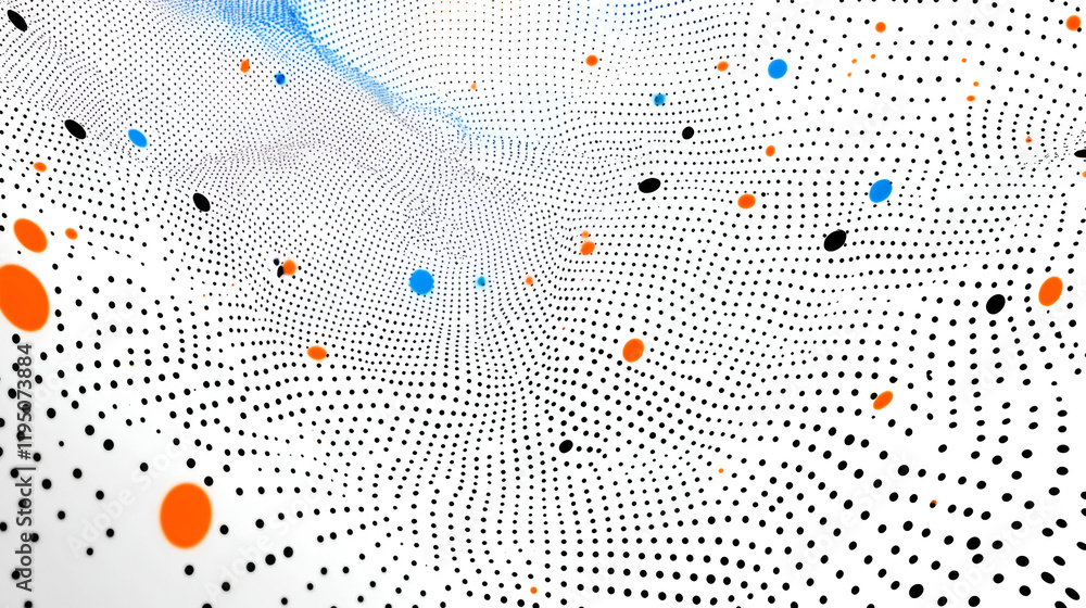Poster abstract data flow: a mesmerizing digital illustration showcases a dynamic network of interconnected