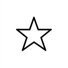 Obraz premium A cartoon icon of a pentagonal star. A thin, modern star isolated on a transparent background.
