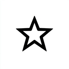 Obraz premium A pentagonal star depicted as a cartoon icon. A sleek, modern star isolated on a clear background.