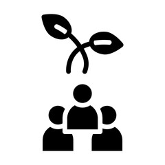 Grassroots Movements Vector Line Icon Design