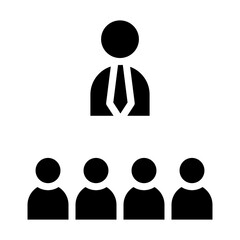 Leadership Vector Line Icon Design