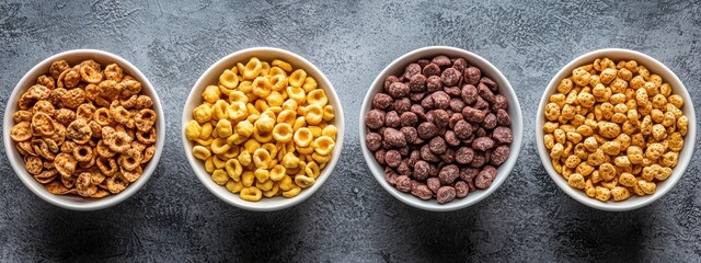 Healthy food clean eating selection: fruit, vegetable, seeds, superfood, cereal, leaf vegetable on gray concrete background