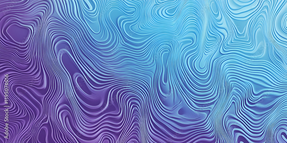 Aufkleber abstract liquid swirl: serene, swirling patterns in calming shades of blue and purple create a mesme