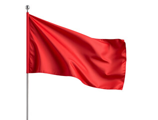 Obraz premium Red Crimson Flag Isolated on cutout png
