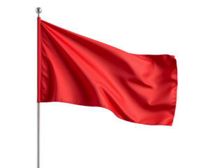 Red Crimson Flag Isolated on cutout png