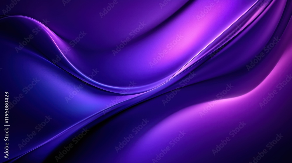 Poster elegant swirling purple abstract background with smooth gradient transitions and soft curves