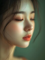 Natural Elegance: A Captivating Portrait Radiating Delicate Feminine Beauty