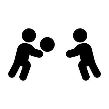 Passing Ball Vector Line Icon Design