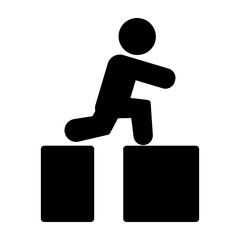 Parkour Vector Line Icon Design