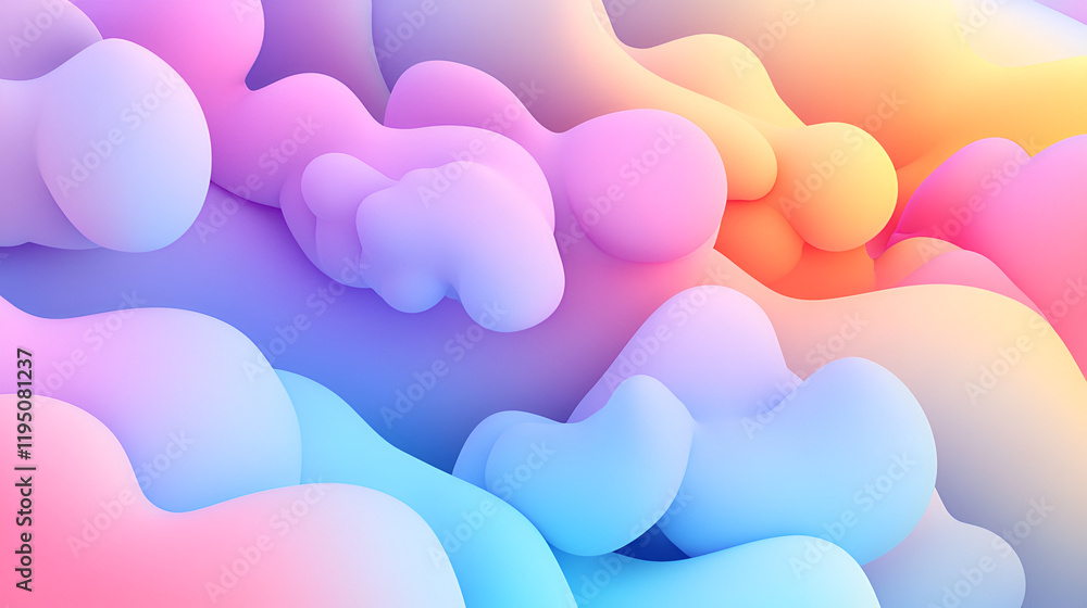 Poster abstract fluid gradient: a mesmerizing digital abstract background featuring flowing, iridescent liq