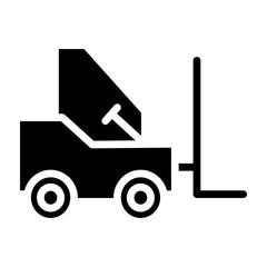 Forklift Vector Glyph Icon Design