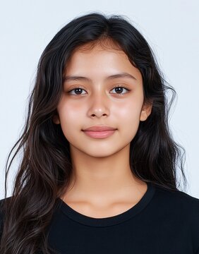 ID Photo for Passport : Mexican teenager girl 3