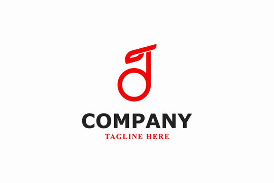 letter d and dragon modern minimal logo