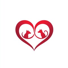 Two dogs in heart shape, Valentine's Day, love, pet adoption