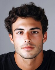 Obraz premium ID Photo for Passport : Italian young adult man 5