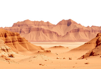 Martian landscape isolated on transparent background