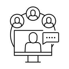 Online Communication – Chat Icon Representing Digital Conversations