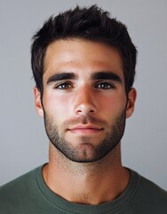 Fototapeta premium ID Photo for Passport : German young adult man 8