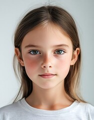 Fototapeta premium ID Photo for Passport : German teenager girl 2