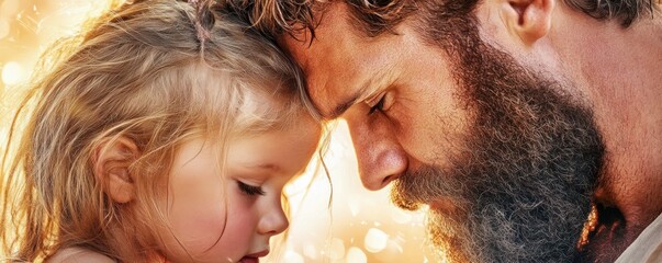A devoted father guiding his child through life, embodying the essence of nurturing fatherhood a tender moment of connection, love, and guidance showcasing the unwavering bond between a loving dad