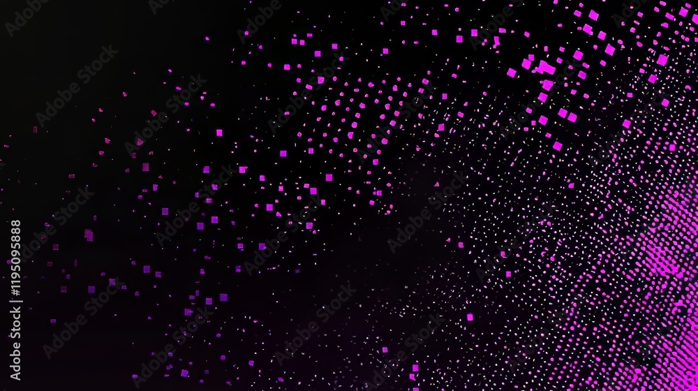 Poster a digital rain background displays the matrix code as purple characters cascading downward in vertic