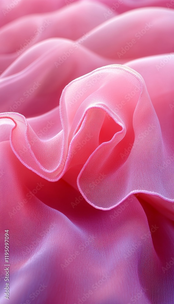 Poster soft pink drapery abstract background of flowing fabric with delicate folds and smooth gradients