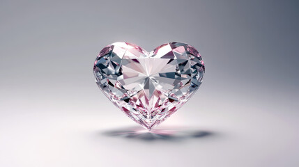 Fototapeta premium Celebrate your romantic love with a heart-shaped diamond invitation for valentine's wedding anniversary in a lovely setting capturing passion and emotion
