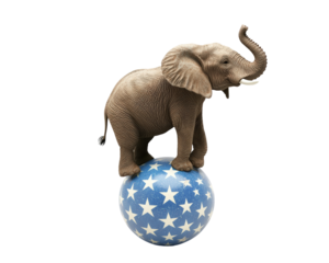 Isolated Elephant Balancing on a Star Ball