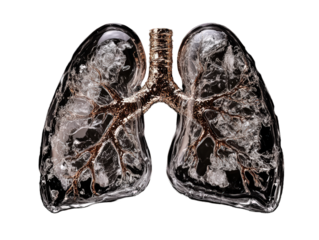 Isolated Transparent Glass Lungs