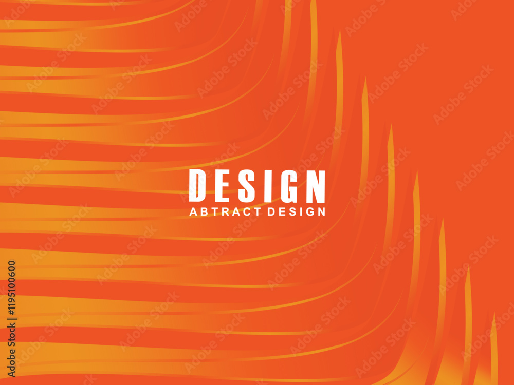 Fototapete abstract modern orange gradient wave background overlapping text space. modern concept. vector illus