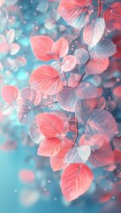 Renewal and Rejuvenation A Serene Healthcare Background with Delicate Leaves in Soft Hues