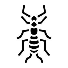 Earwig Vector Glyph Icon Design
